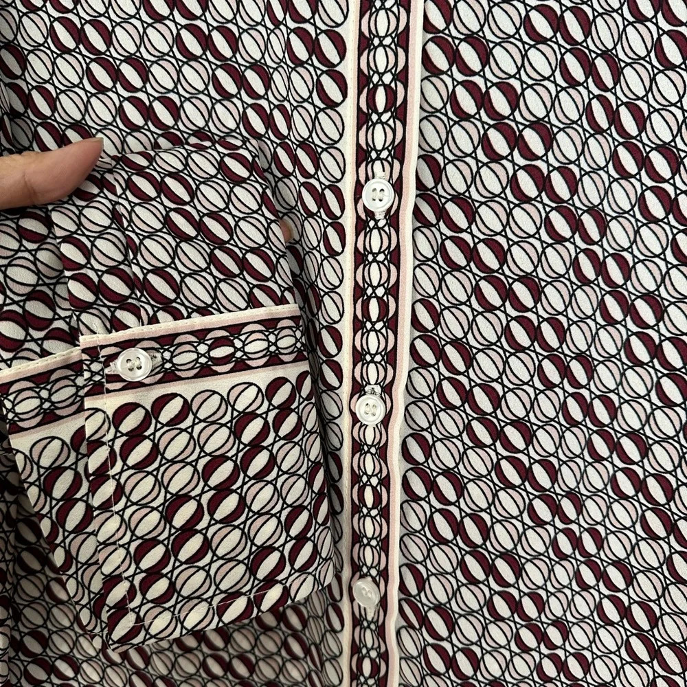 MAX STUDIO LONDON Printed Medium Button Down Long… - image 4